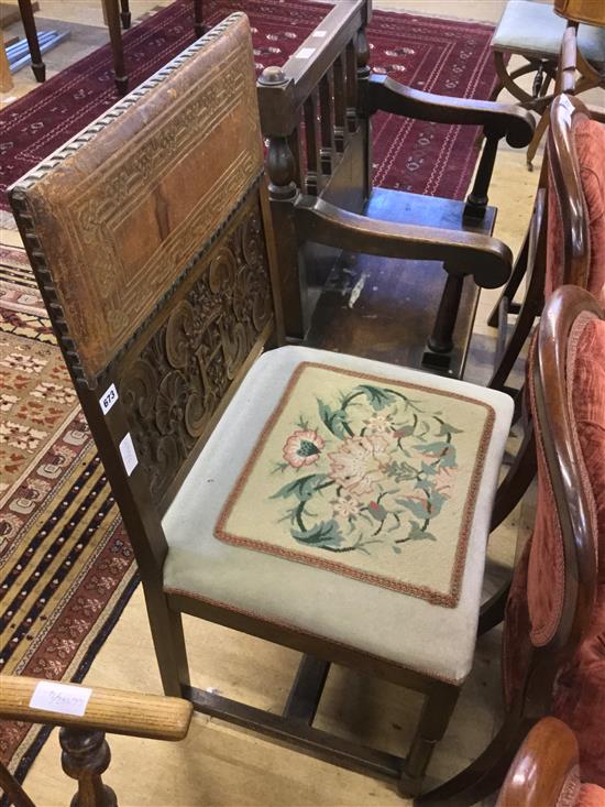 H carved chair